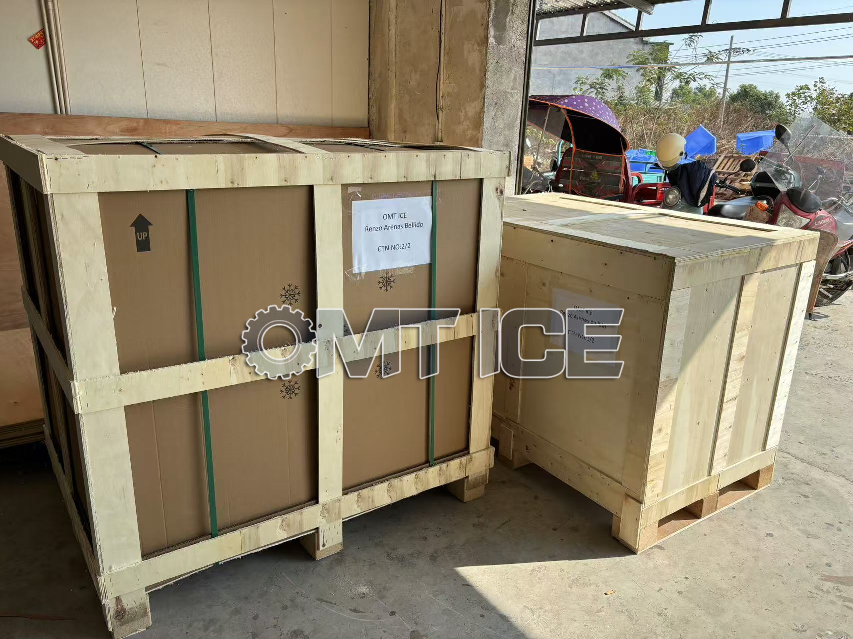 OMT 1000KG Cube Machine Split Uyilo loMkhenkce uThunyelwe eGhana-5