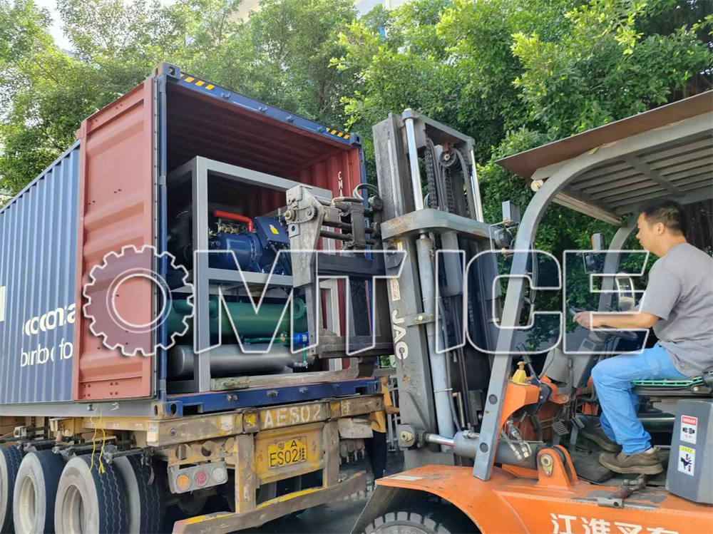 OMT 15Ton Direct Cooling Ice Block Machine Project to Haiti-5