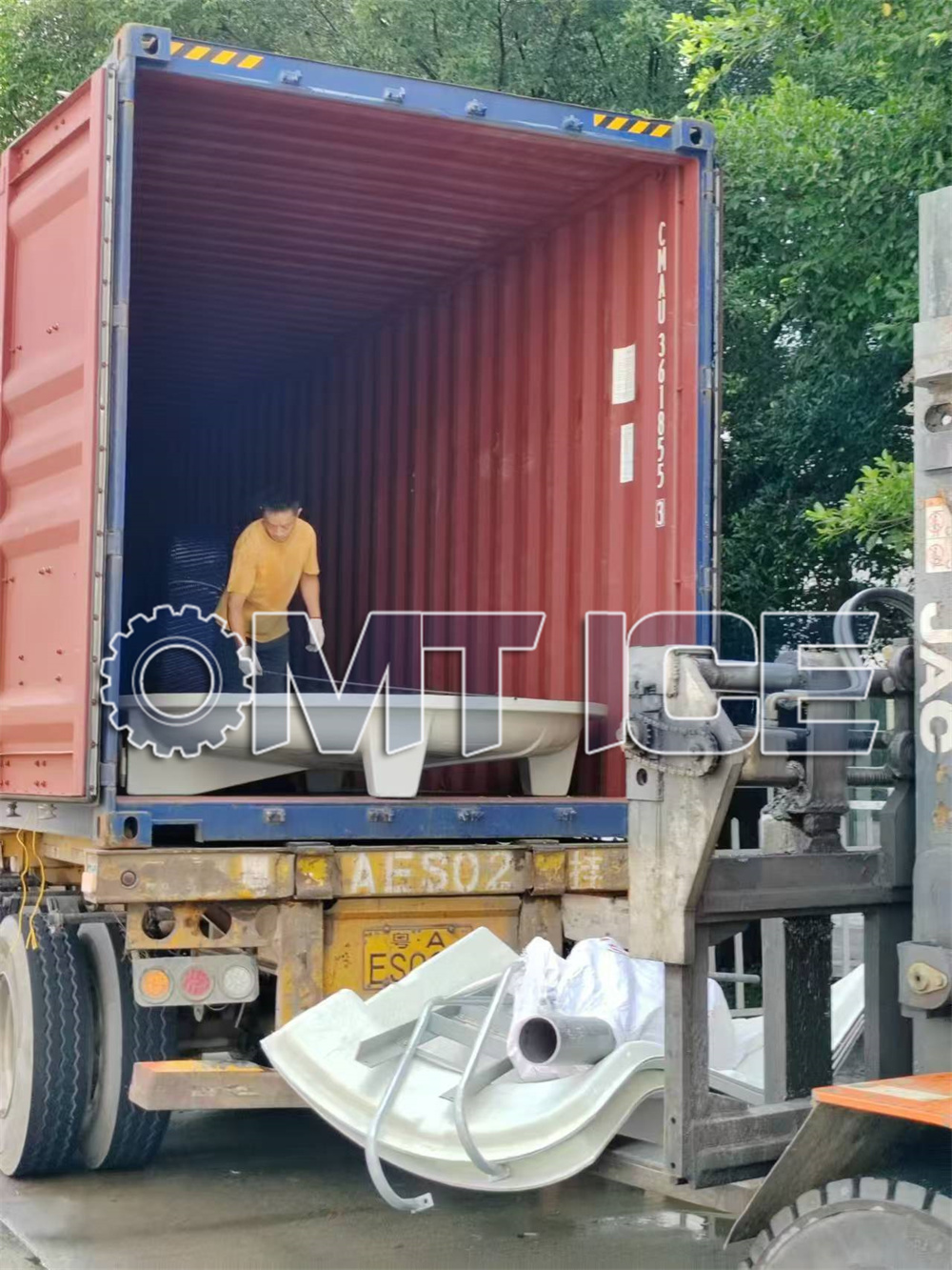OMT 15Ton Direct Cooling Ice Block Machine Project to Haiti-6